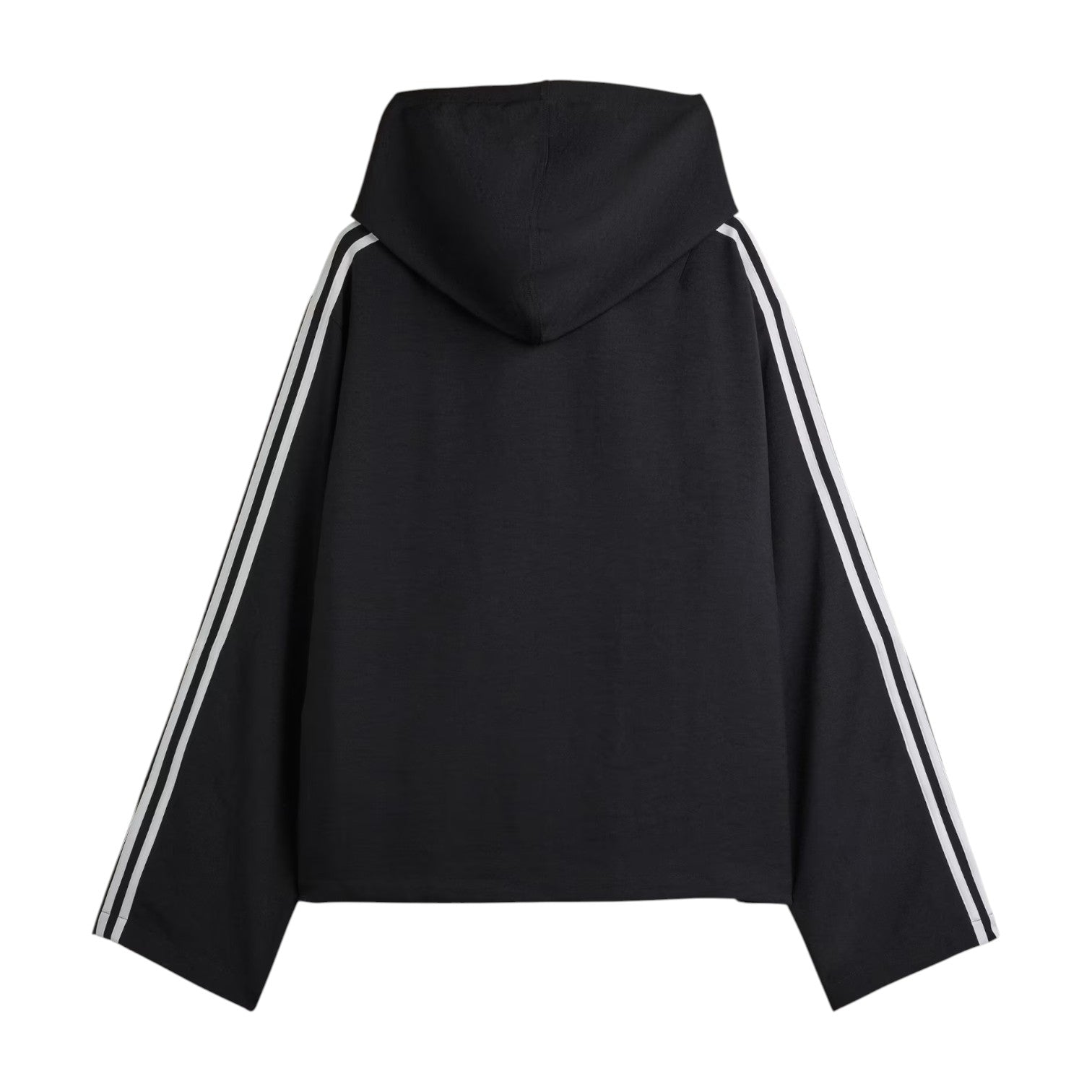 Спортивная куртка Adidas Y-3 с капюшоном и тремя полосками, черная, модель — фото 2