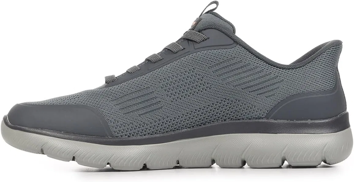 Мужские кроссовки Skechers Summits Leyter, Gray Mesh Orange Pu — фото 4