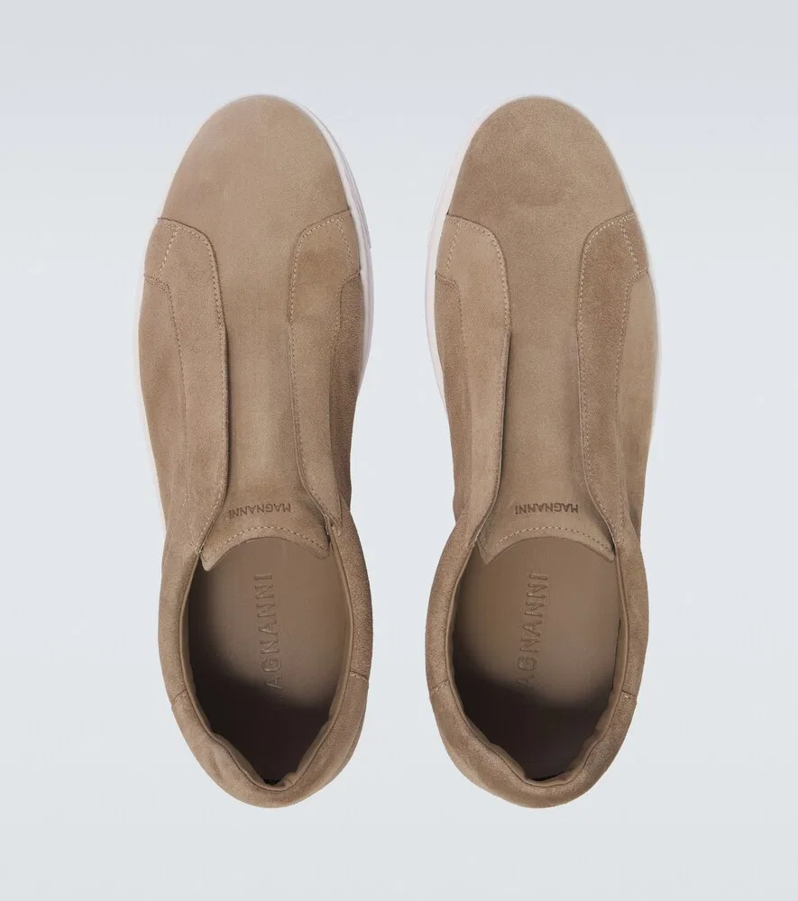 Открытые замшевые кроссовки Magnanni, бежевый — фото 4