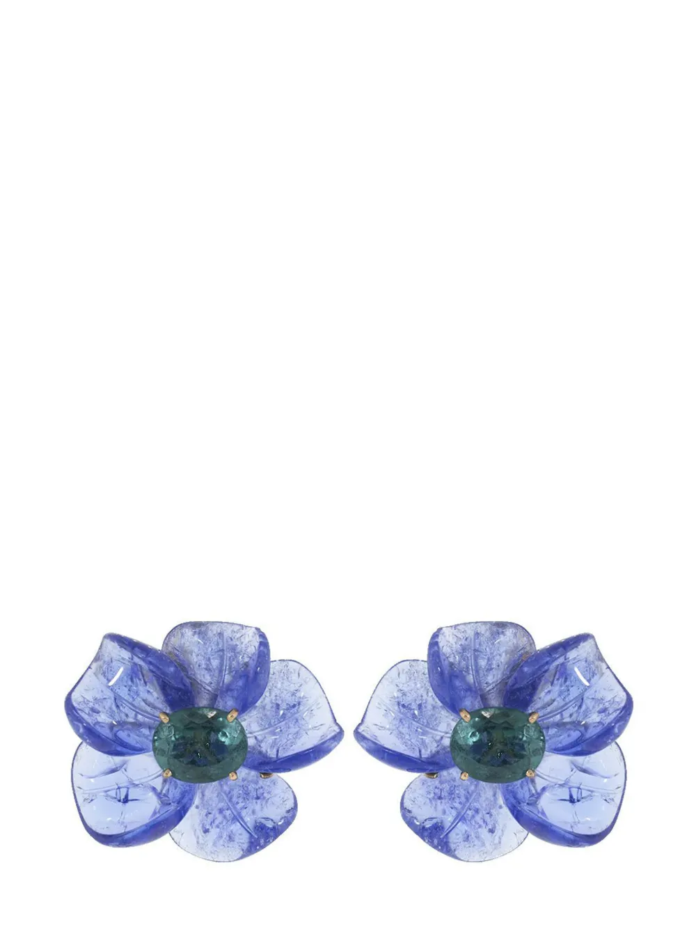 

Серьги Tropical Flower из розового золота с танзанитом и турмалином Irene Neuwirth, розовый