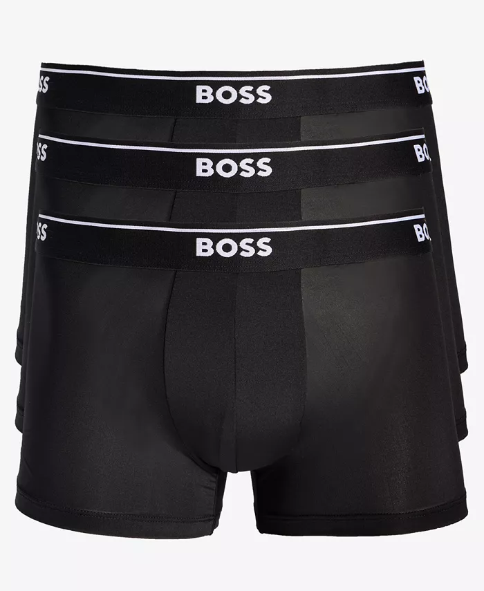 

Мужские трусы с логотипом на поясе, 3 шт Hugo Boss, черный