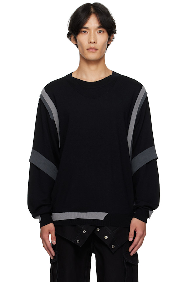 

Многослойный свитер с круглым вырезом Andersson Bell, черный