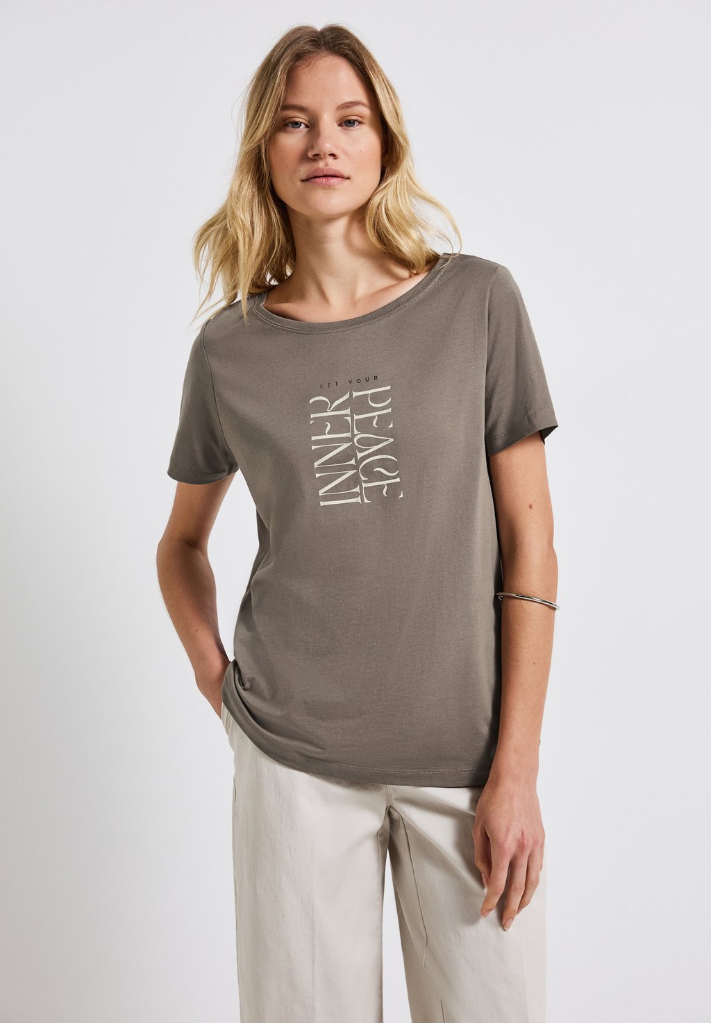 

Футболка с принтом Street One, цвет Braun