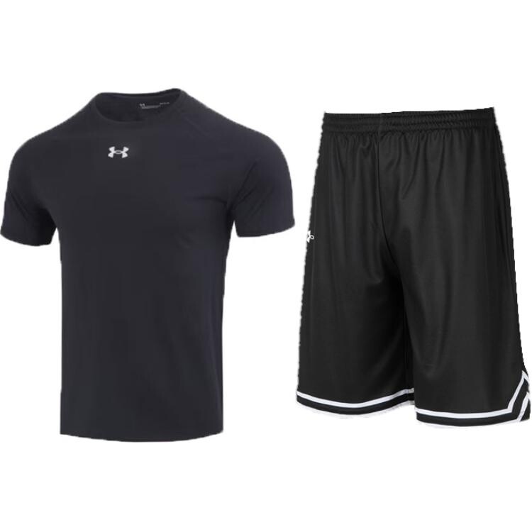 

Повседневный спортивный мужской спортивный костюм черный Under Armour, черный