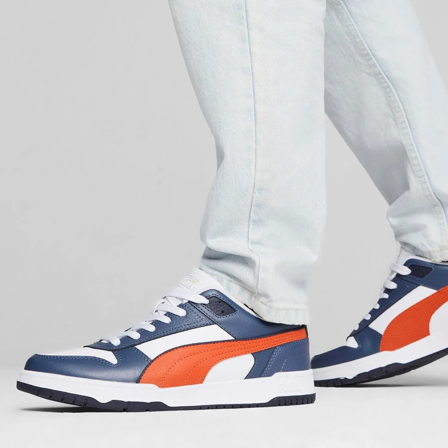 Кроссовки RBD Game Low Track Shoe Puma, белый/синий/золотой — фото 2