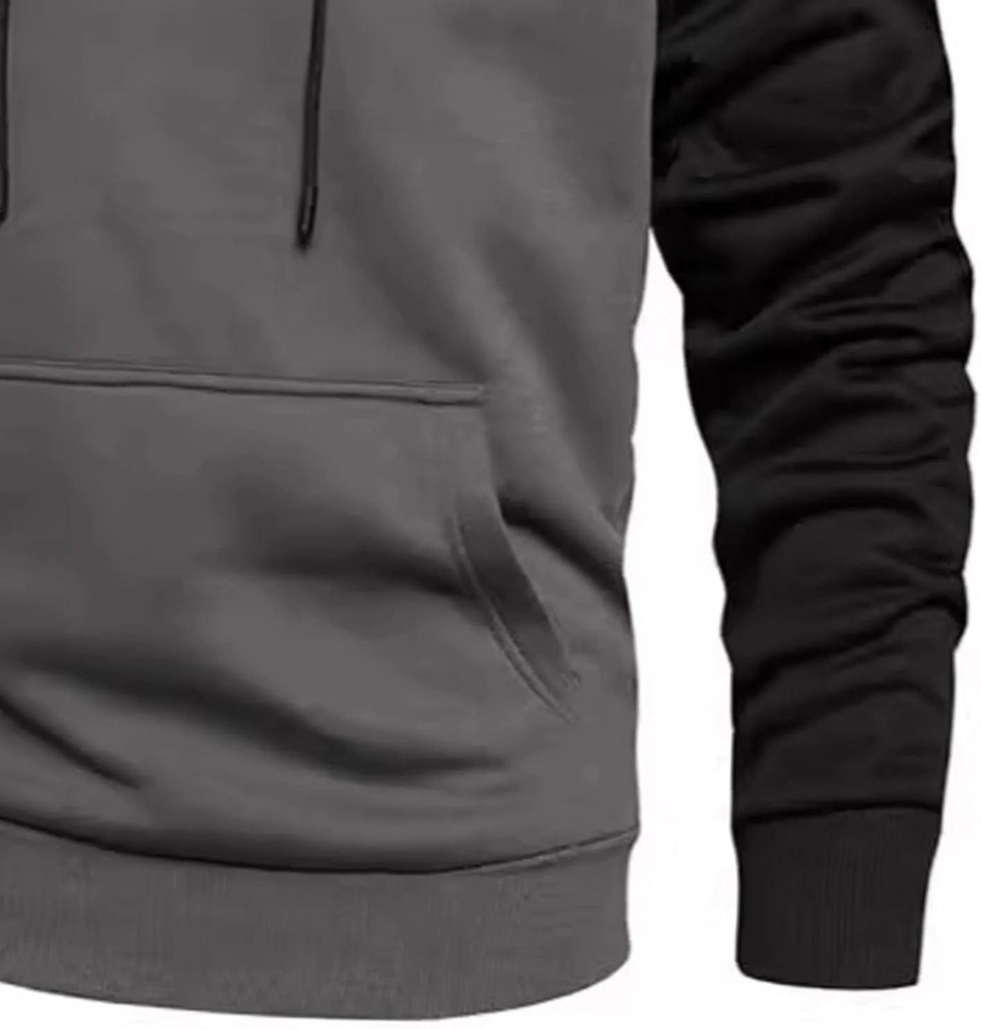 Мужская толстовка с длинным рукавом Regular Fit Plus Size с потайным карманом — фото 2