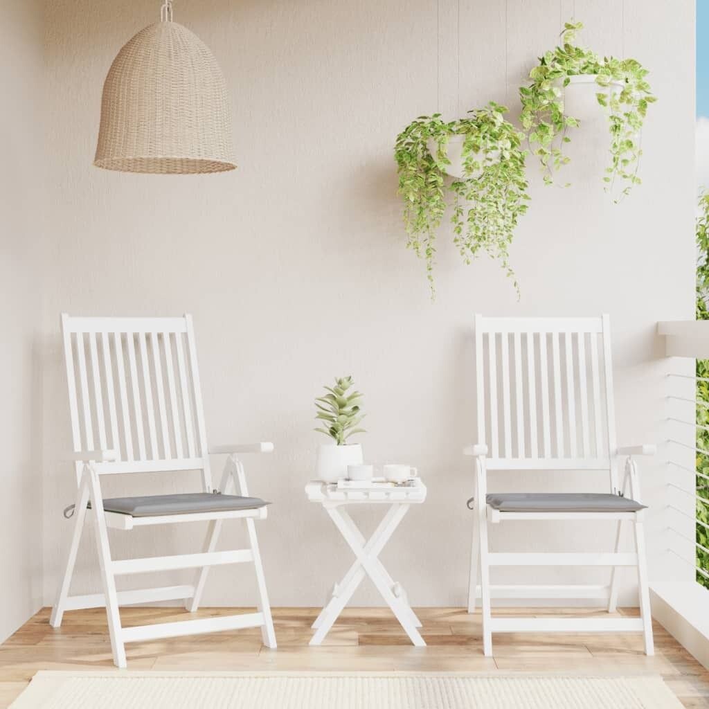 

The Living Store Подушки на садовый стул 2 шт Серый 40x40x3 см Ткань Оксфорд