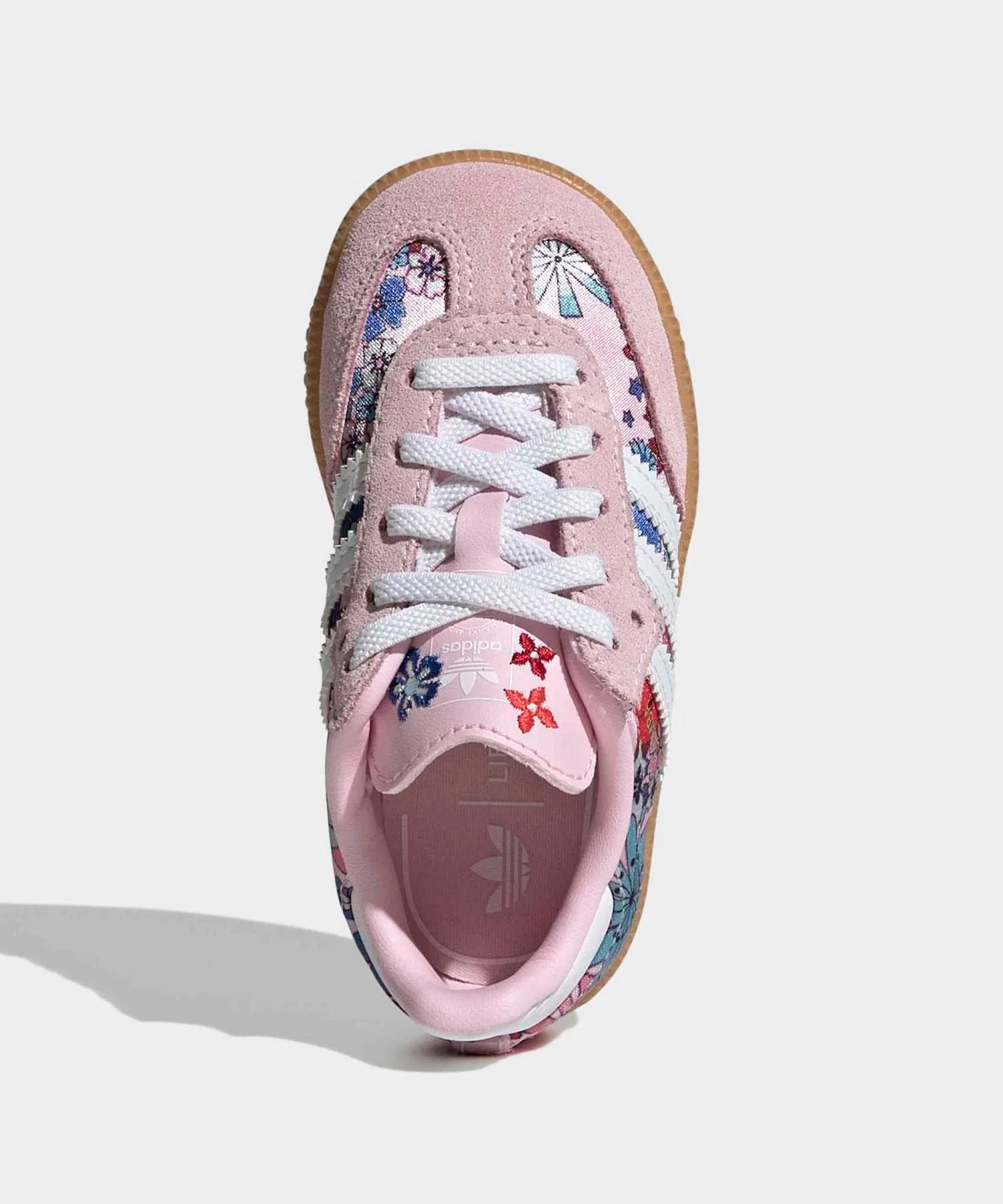 Детские кроссовки Adidas Liberty London Samba OG с эластичными шнурками розовые — фото 2