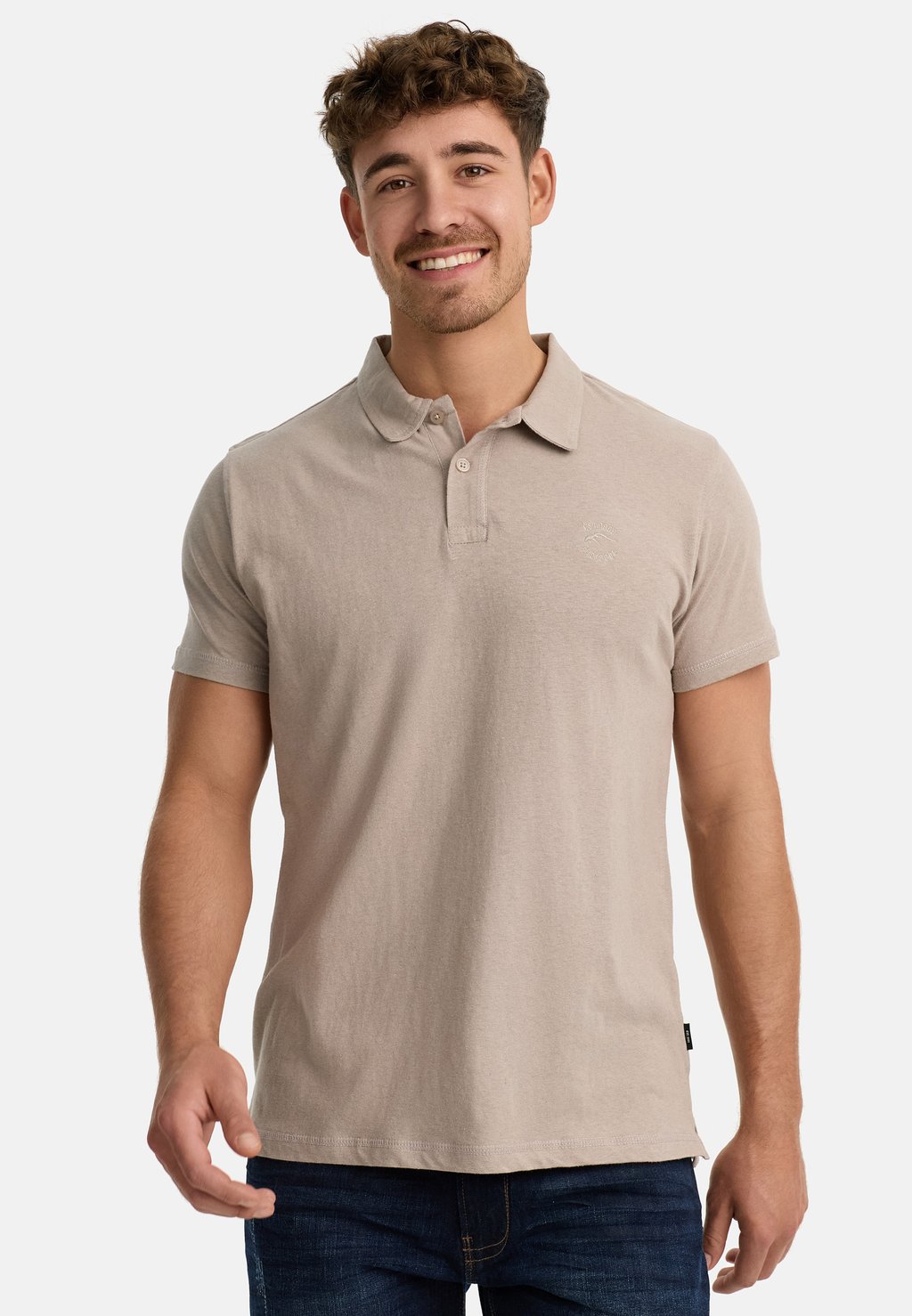 

Рубашка поло INDICODE JEANS, серо-коричневый