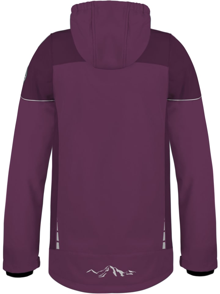 Детская куртка софтшелл Galway в фиолетово-фиолетовом/зеленом цвете Normani Outdoor Sports — фото 3