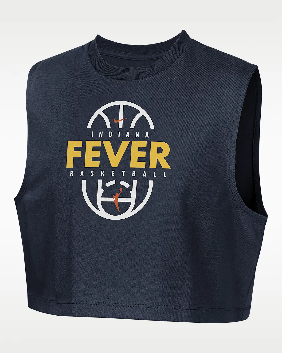 Детская (для девочек) укороченная майка Indiana Fever Nike Authentics, College Navy