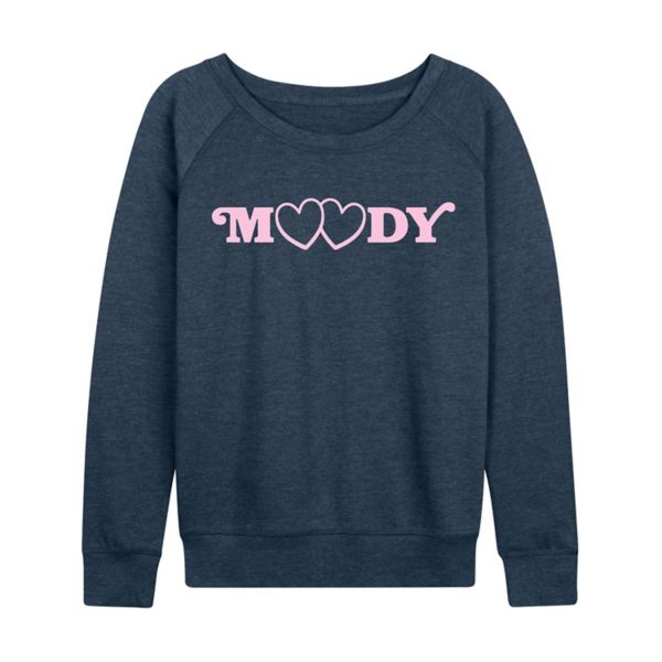 

Женская худи с длинным рукавом Moody Hearts из френч терика Licensed Character, индиго
