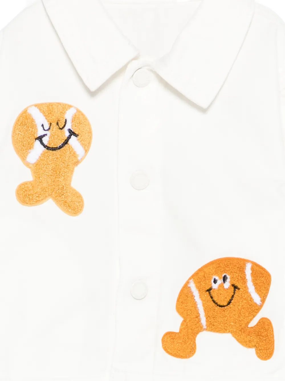 Джинсовая куртка с аппликацией Stella Mccartney Kids, белый — фото 3