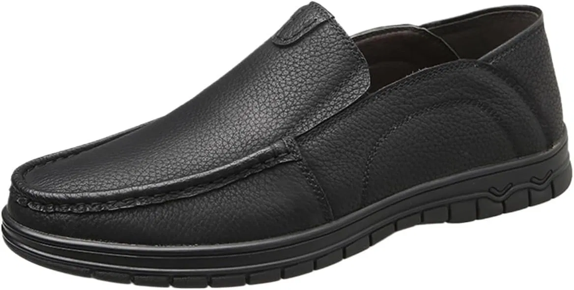 Мокасины кожаные, повседневные, Black DHFIRUFSHLO