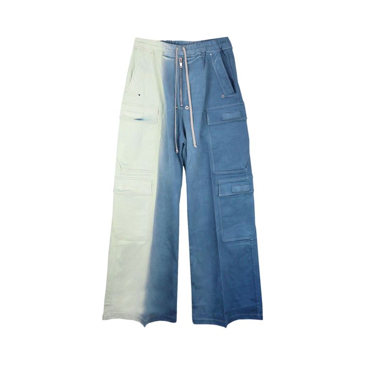 

Брюки Rick Owens DRKSHDW Double Cargo Jumbo Belas Pants 'Toothpaste Degrade', белый
