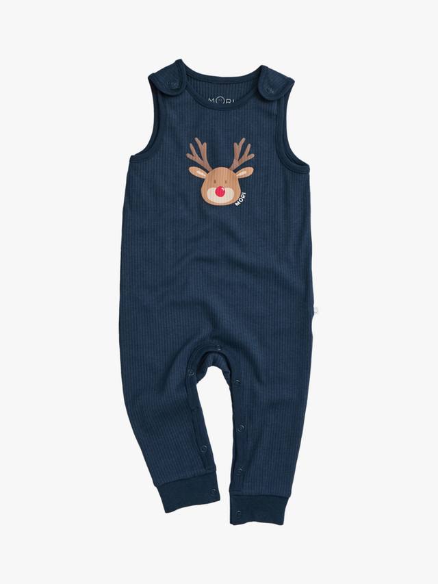 

Детские комбинезоны Baby Reindeer с ребристым узором MORI, Navy/Multi