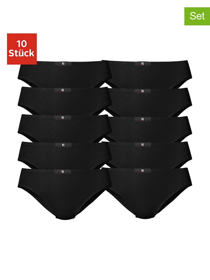 

H.I.S Комплект из 10 штук: черные трусы