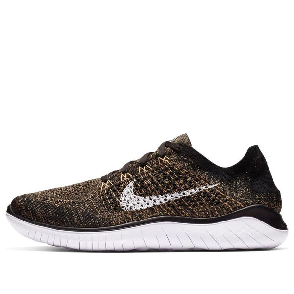 

Кроссовки free rn flyknit 2018 'black club gold' Nike, черный