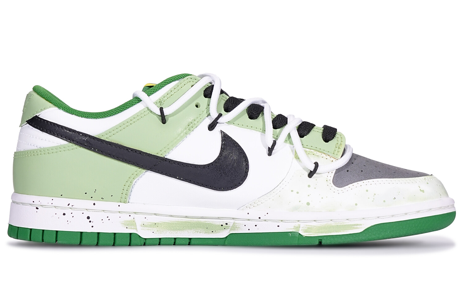 

Кроссовки Nike Dunk Skateboarding Shoes Men Low-top Black/white/green/gray, зеленый