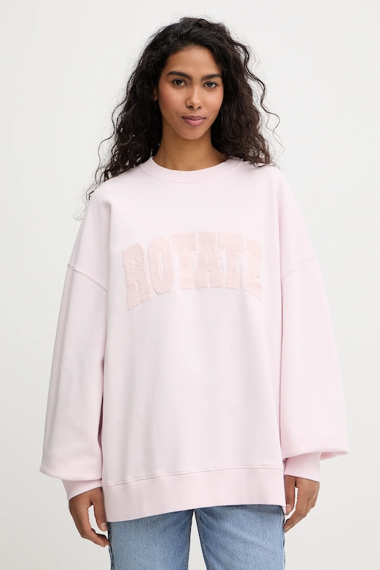 

Хлопковая толстовка Rotate, розовый