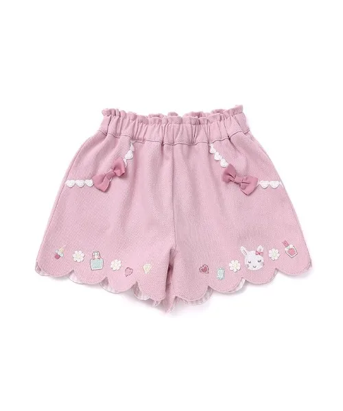 Штаны с scallop shorts coeur a coeur розовые — фото 2