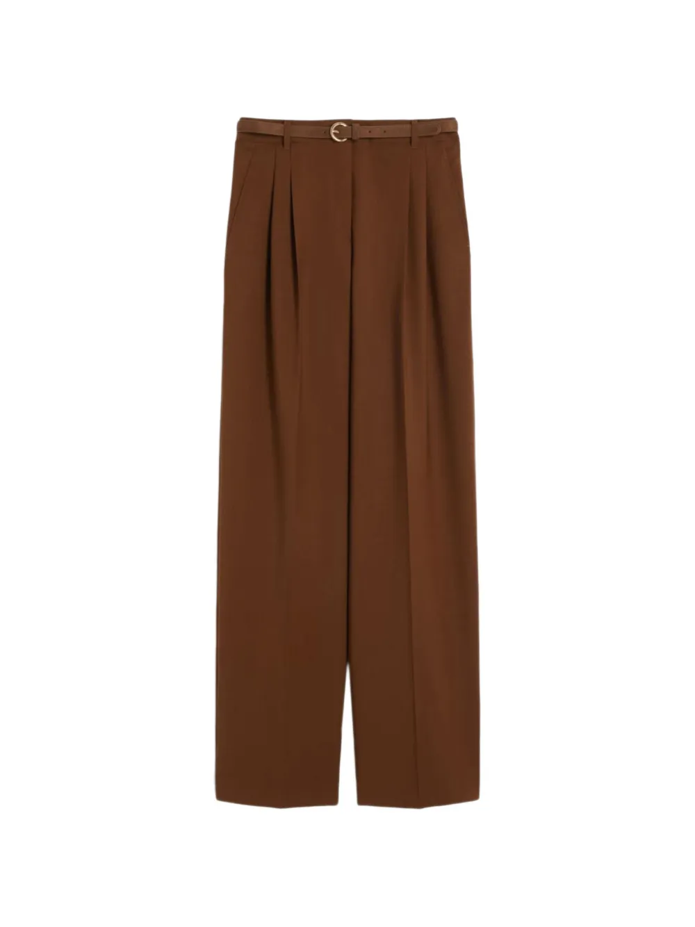 

Брюки с поясом Max Mara, коричневый