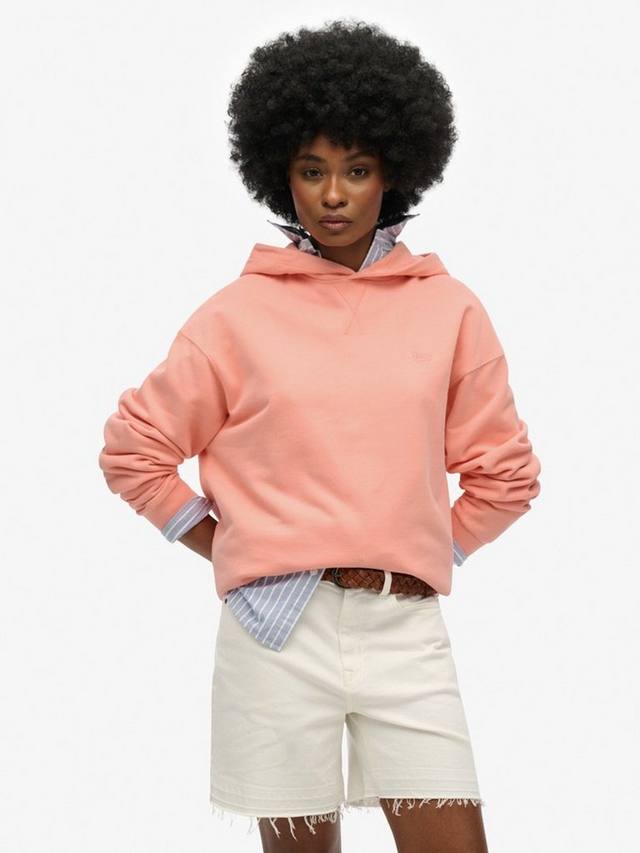 

Студийная толстовка с капюшоном Superdry, цвет Peach Amber Pink