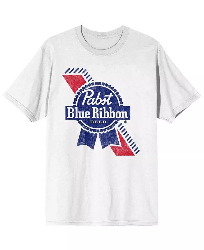 

Мужская белая футболка с логотипом-XXL Pabst Blue Ribbon, белый