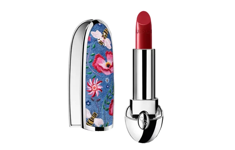 GUERLAIN Бальзам для губ с глиттером Floral Denim Shell Vintage Edition, матовый, 3,5 г, 888 Velvet — фото 2
