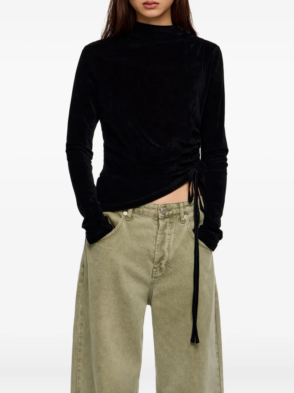 

Топ с высоким воротником и кулиской Bimba Y Lola, черный