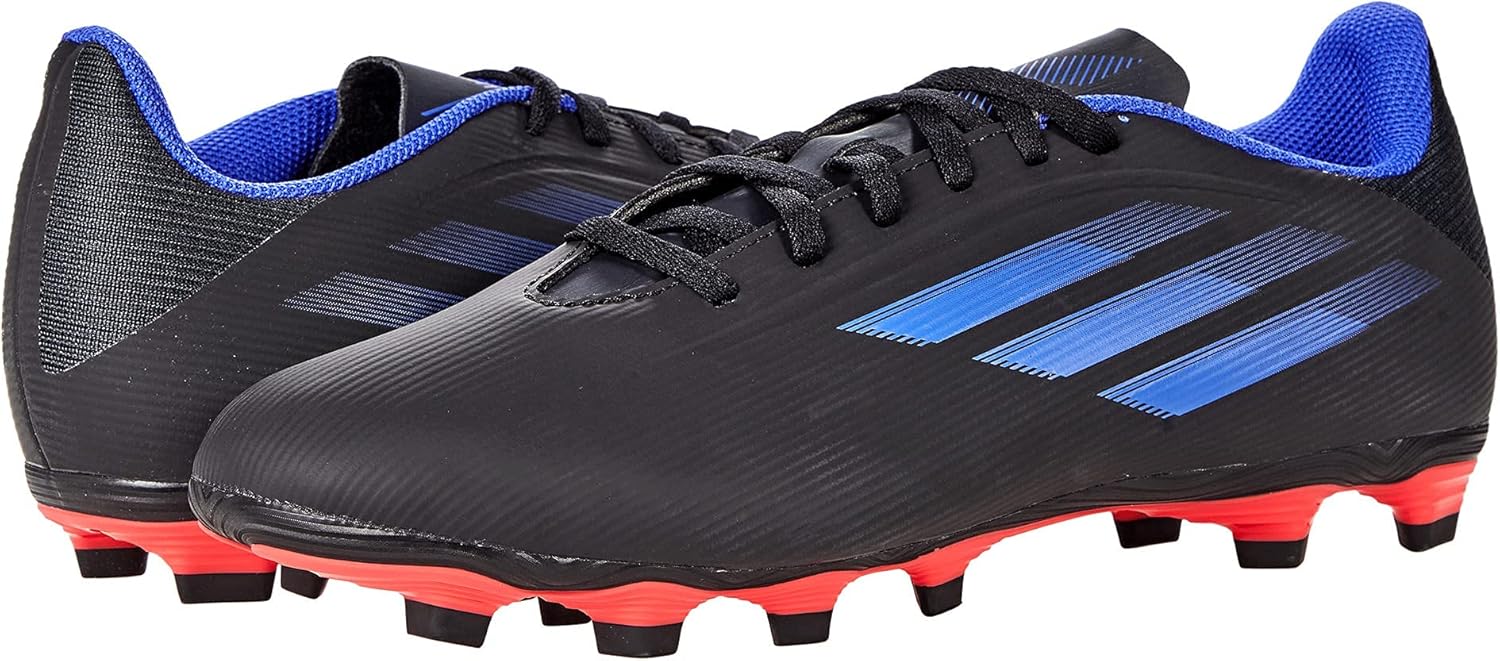 Футбольные бутсы Adidas X Speedflow.4 для взрослых, унисекс, для игры на гибкой поверхности, черный/желтый — фото 2