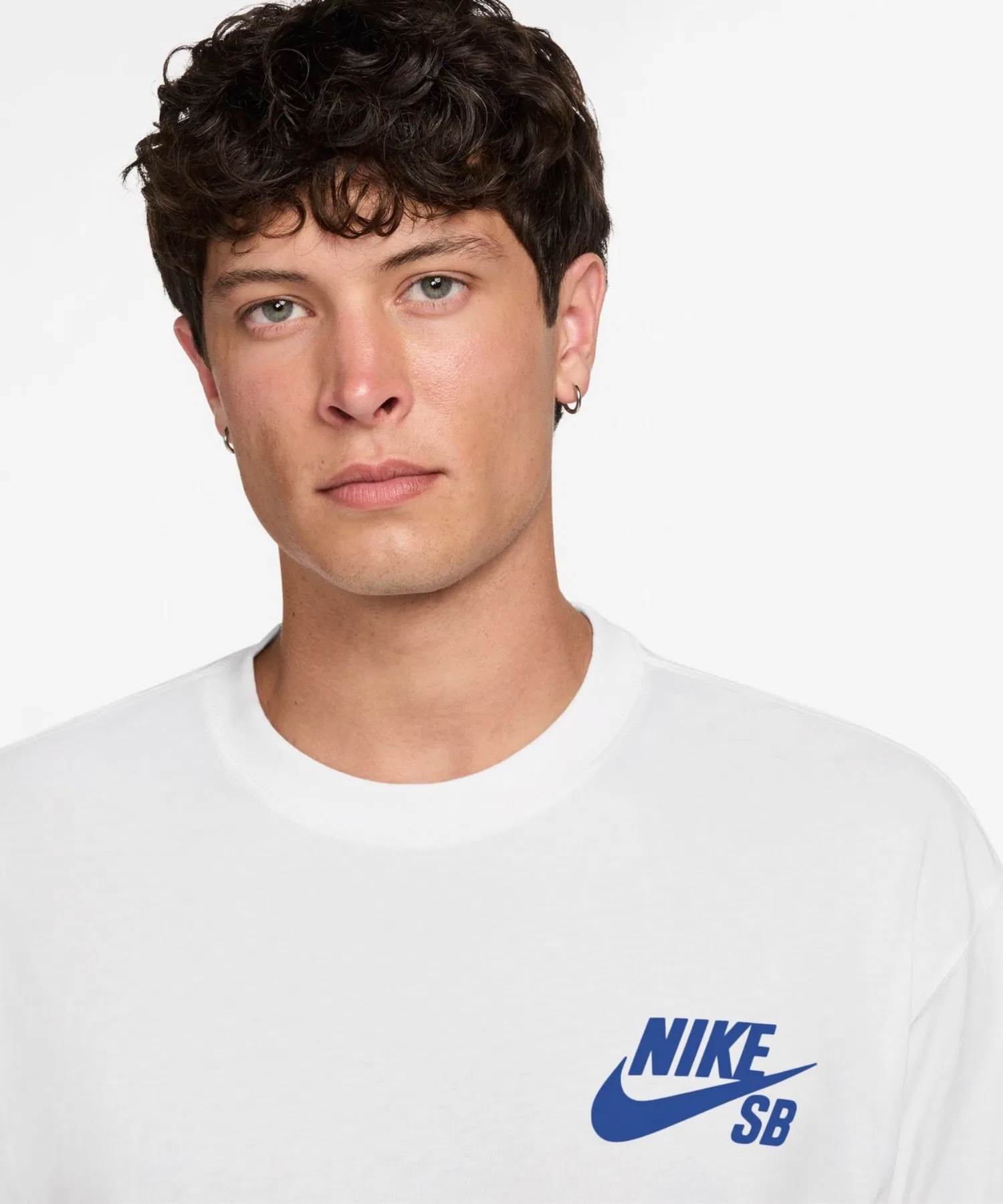 Мужская футболка NIKE SB с логотипом белого цвета — фото 3