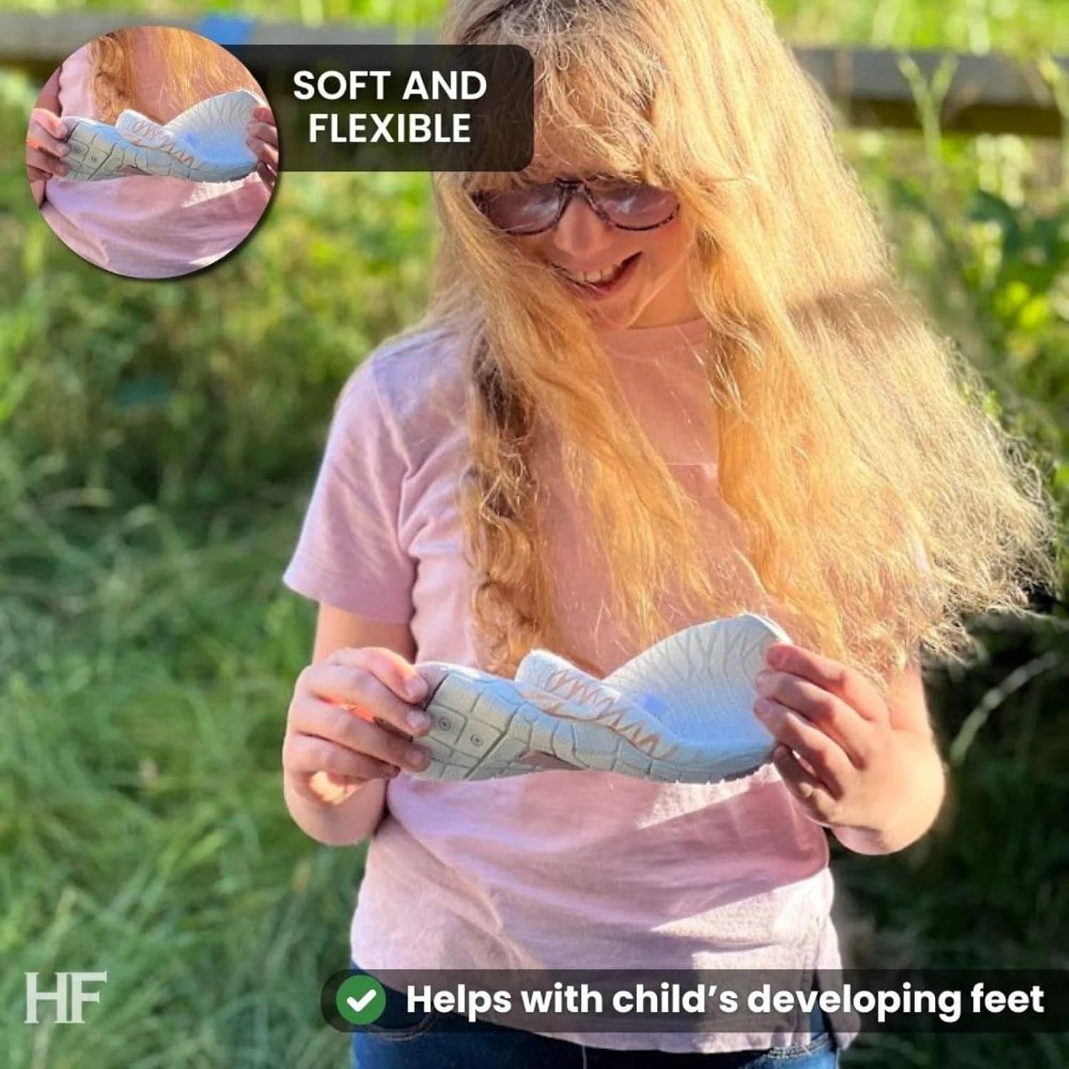 Детская обувь для походов Hike Footwear HF Barefoot - гибкие, легкие, с нулевым перепадом хода кроссовки для ходьбы и бега, минималистичные кроссовки для мальчиков и девочек, широкая посадка, быстро сохнущие, для спорта и повседневной носки, роз... — фото 2
