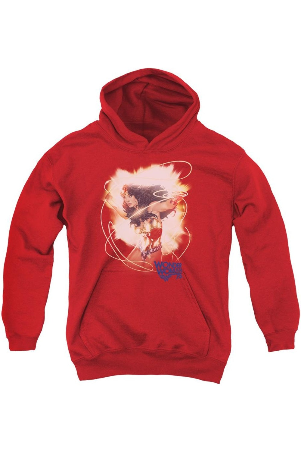 

Толстовка с капюшоном Wonder Woman 75th Burst Youth Gildan, красный