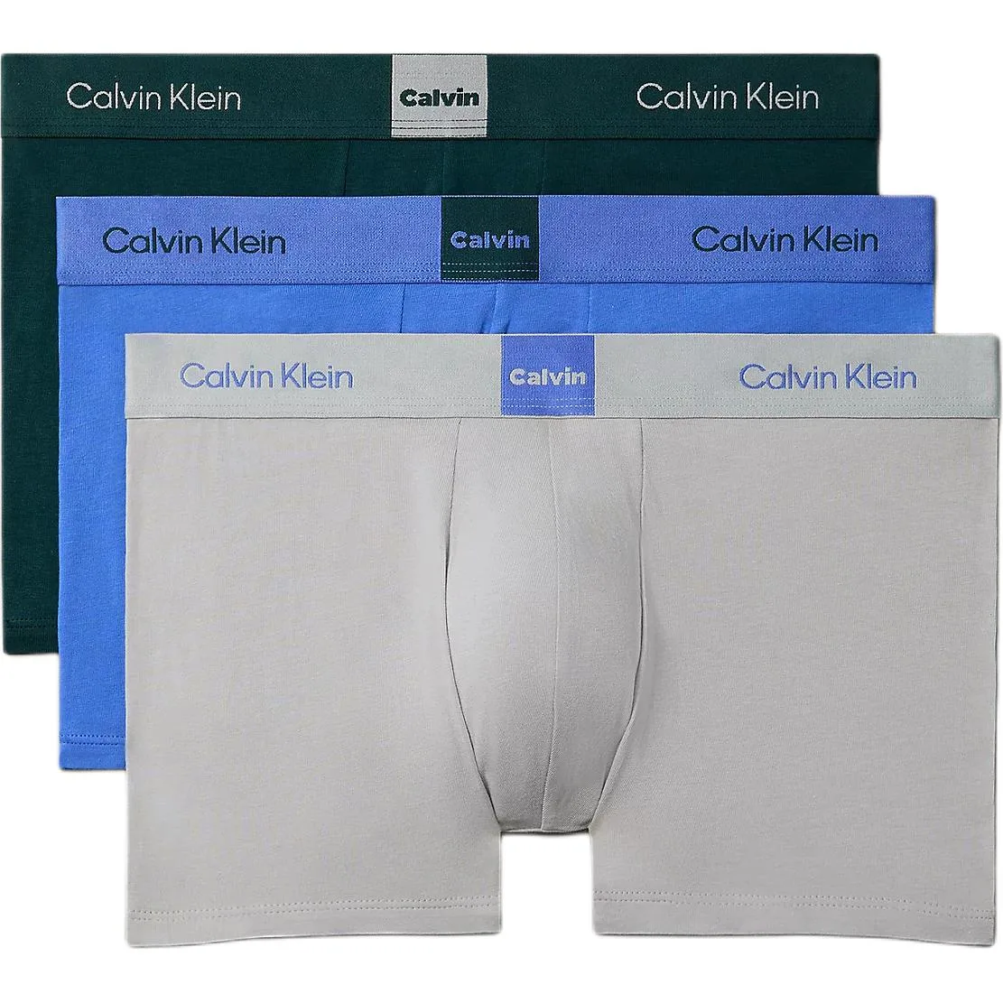Плавки мужские Europe Version Calvin Klein, 3-Pack (Green+Blue+Gray)