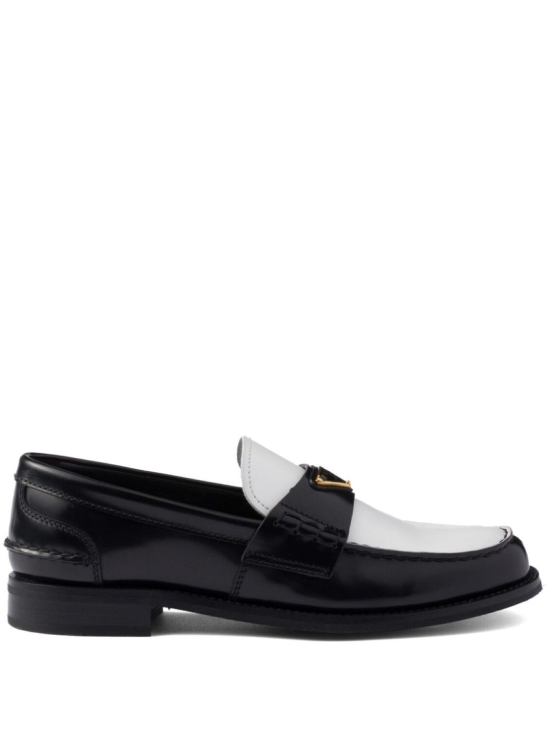 Лоферы в двух тонах Prada, черный