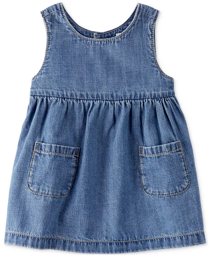 

Платье для девочек из органического хлопка Chambray Carter's, синий