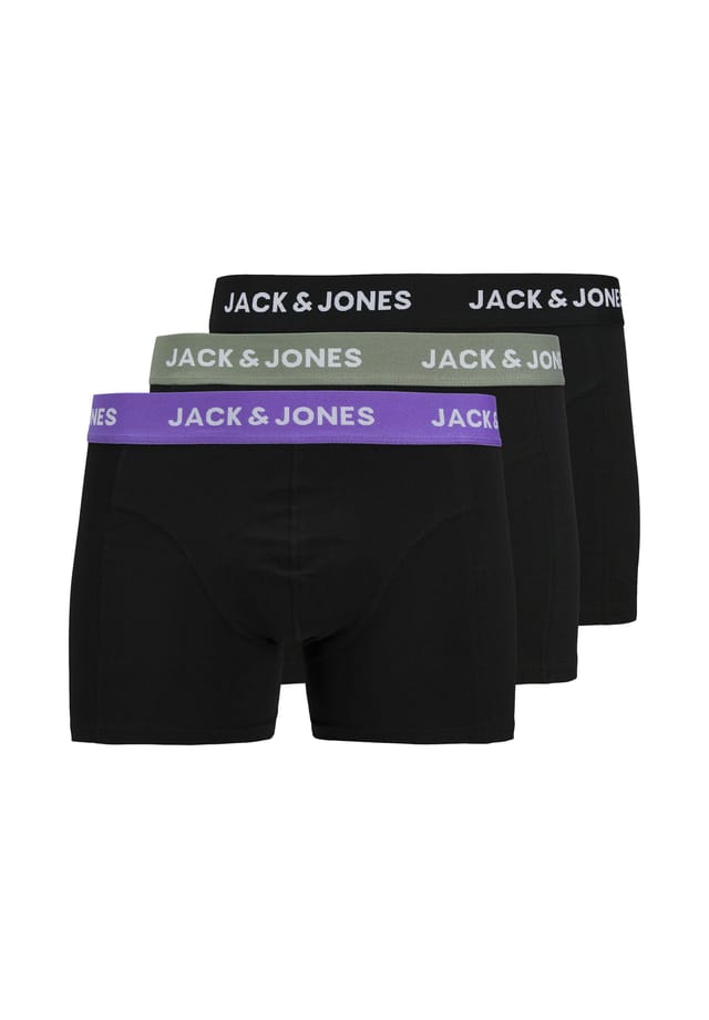 

Ретро шорты / брюки 3 шт. в упаковке роб сплошной Jack & Jones, черный