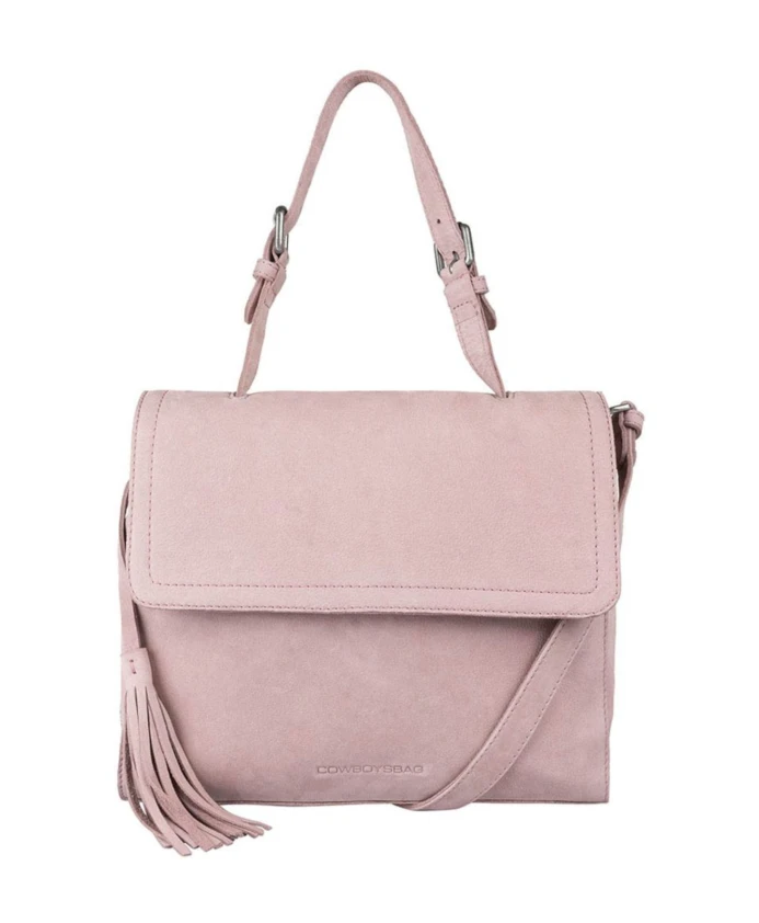 

Черная кожаная сумка Cowboysbag, розовый