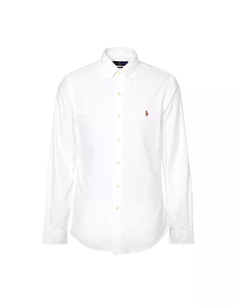 Спортивная оксфордская рубашка с длинными рукавами Polo Ralph Lauren, белый — фото 4