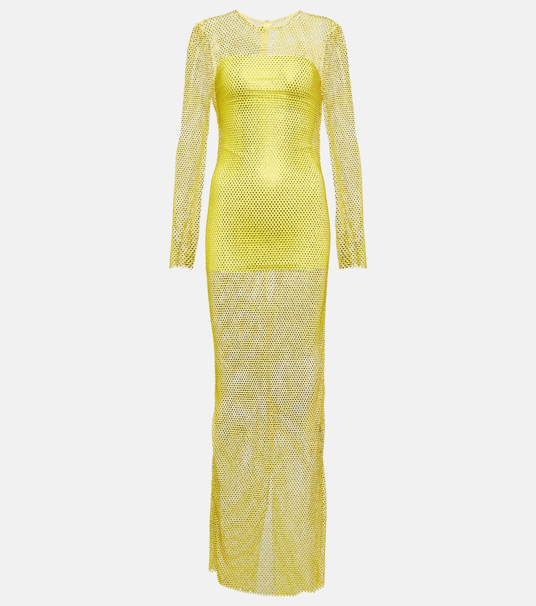 

Платье макси с декором Giuseppe di Morabito, Yellow Fluo