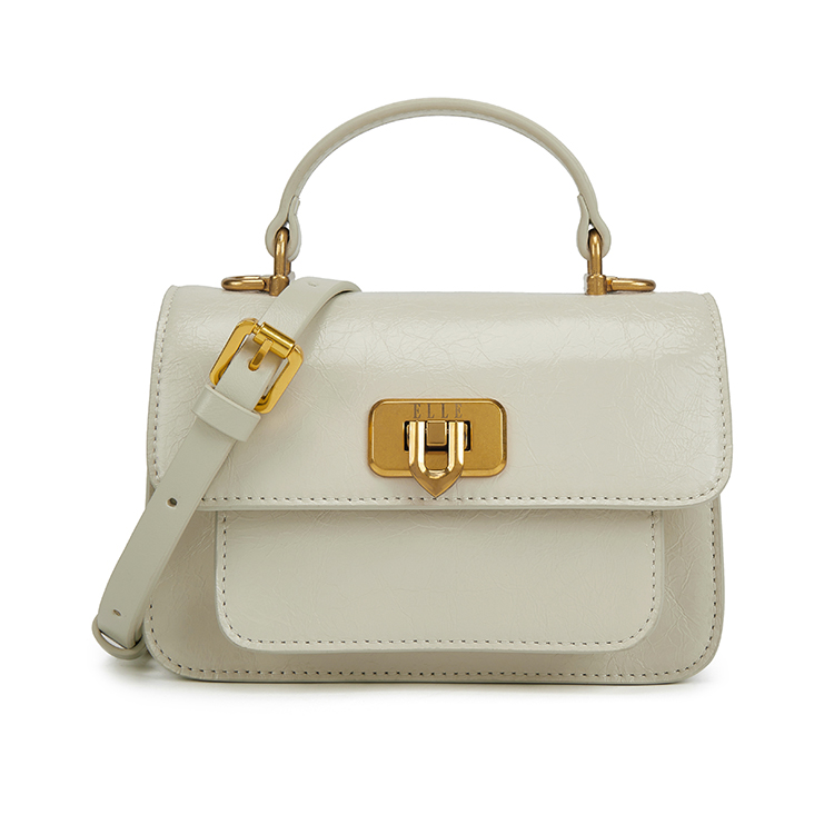 

ELLE Сумка через плечо Oil Wax Top Grain Cow One Shoulder, маленькая, женская, черная/слоновая серая/Ancora Red/белая