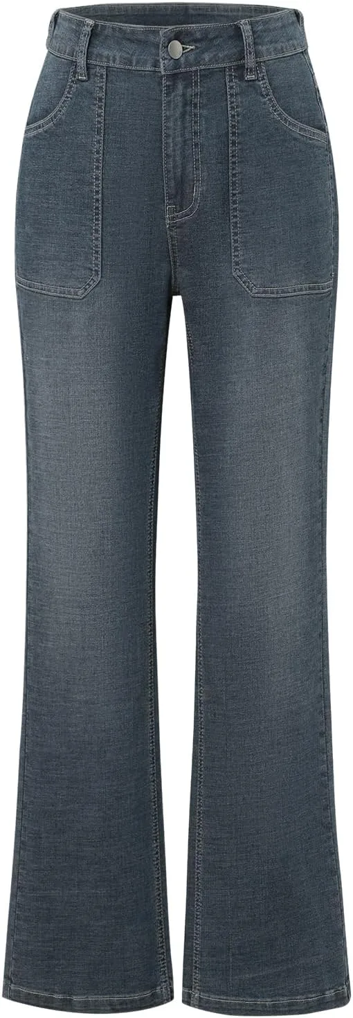 

Женские облегающие джинсы с высокой талией и эффектом подъема бедер в ретро-цвете