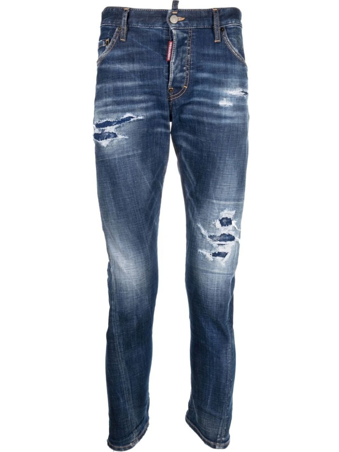

Dsquared2 slim-fit distressed-effect jeans, синий