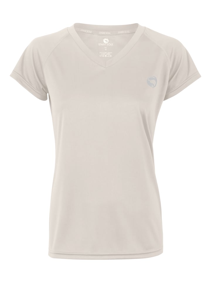 

Женская спортивная рубашка для тренировок бежевого цвета Stark Soul