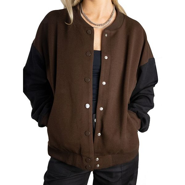 

Классический бейсбольный пиджак с цветными блоками Jess By Meiko, Brown