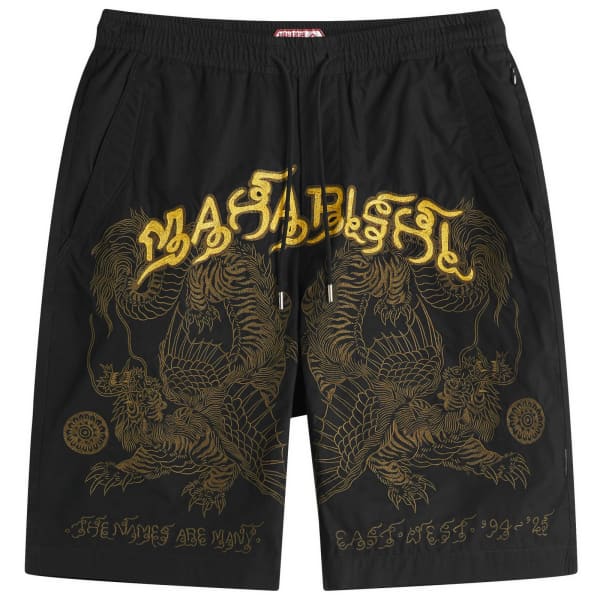 

Шорты для тайского бокса с вышитым тигром-драконом Maharishi, черный