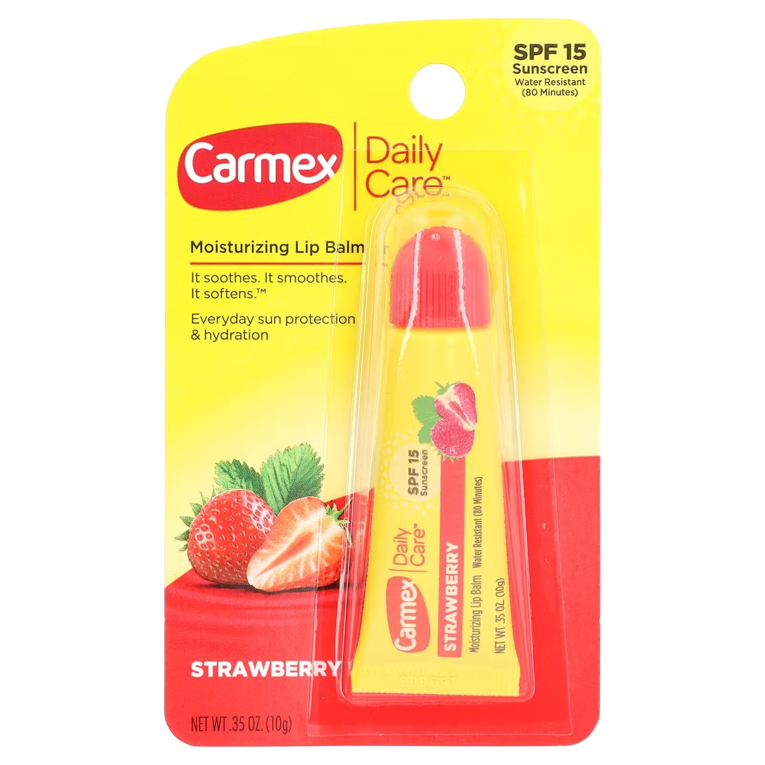 Бальзам для губ Carmex Daily Care SPF 15 клубника, 10 г — фото 2
