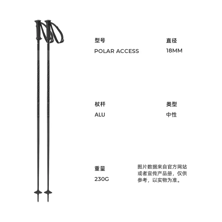

Salomon Новые лыжные палки YVES 42 для мужчин и женщин, модель POLARACCESS черный, 110 см