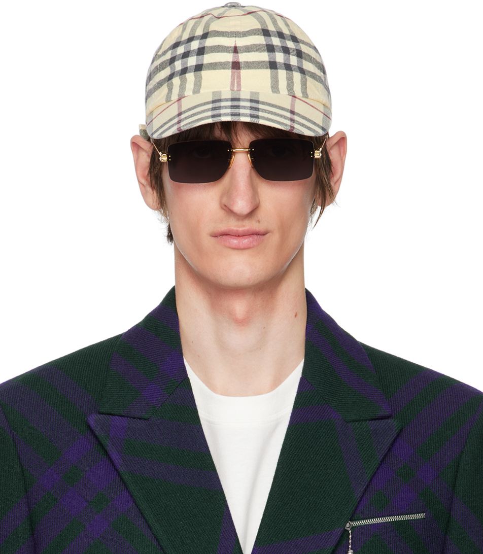 

Кепка бежевая в клетку Burberry, Stone